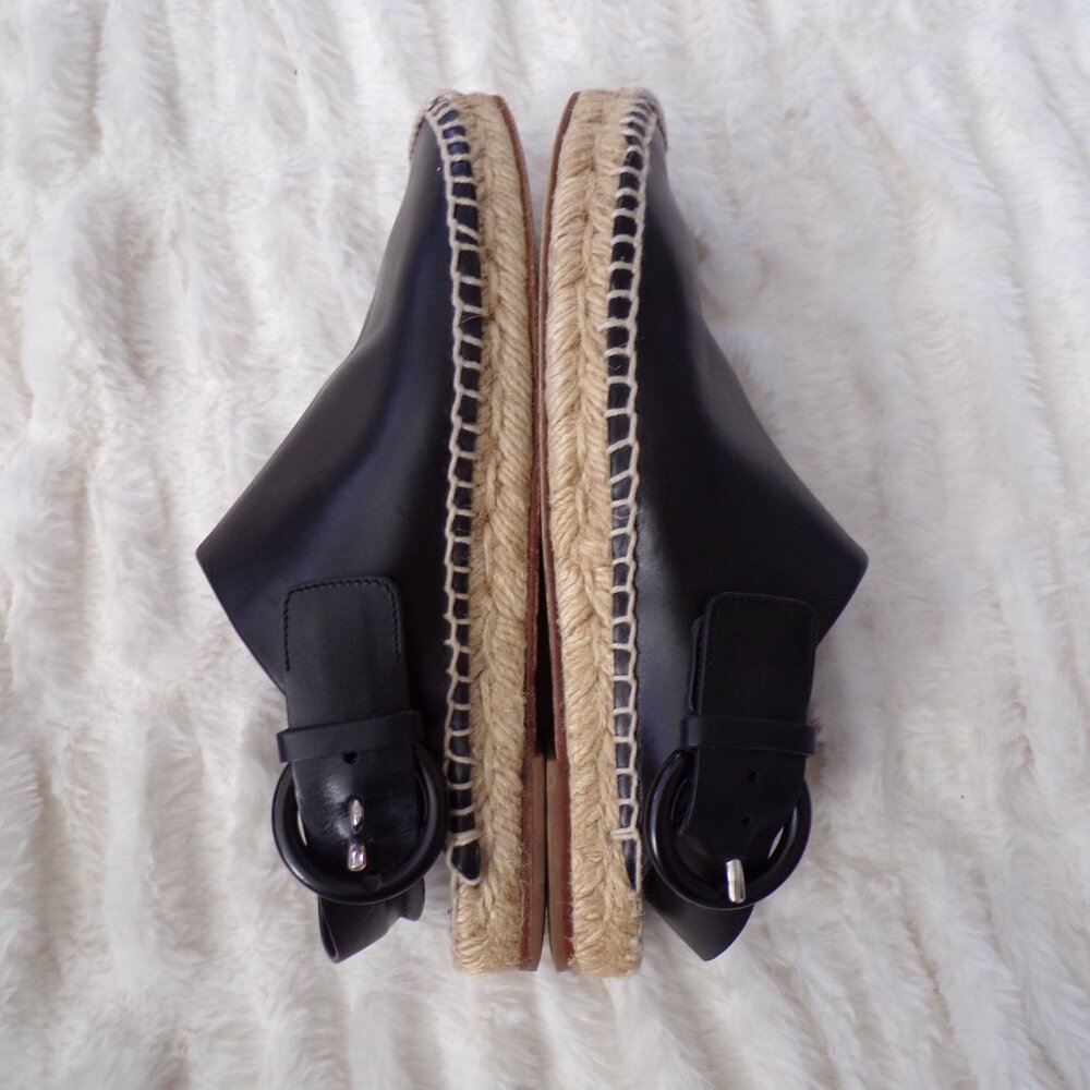 Celine black leather espadrilles flats 35/5 - Picture 4 of 12